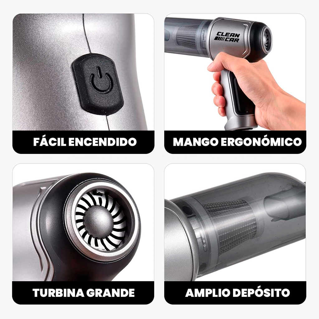 Aspiradora Portátil Potente 3 en 1 CleanCar©