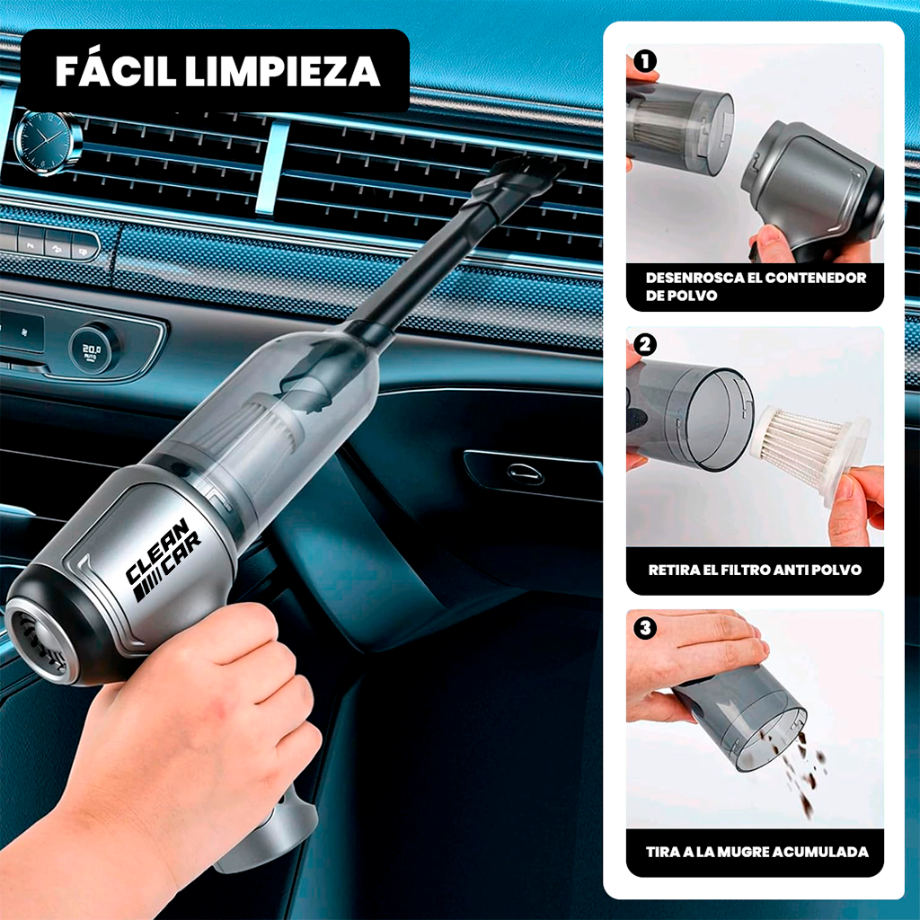 Aspiradora Portátil Potente 3 en 1 CleanCar©