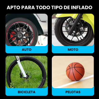 Inflador Compresor Portátil para Auto LED Recargable 150PSI