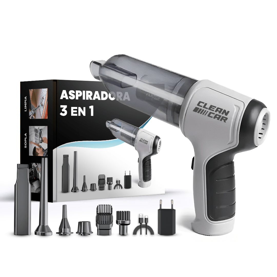 Aspiradora Portátil Potente 3 en 1 CleanCar©