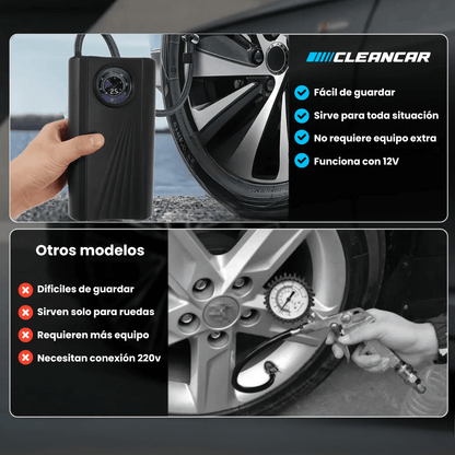 Inflador Compresor Para Auto con Barómetro 12V