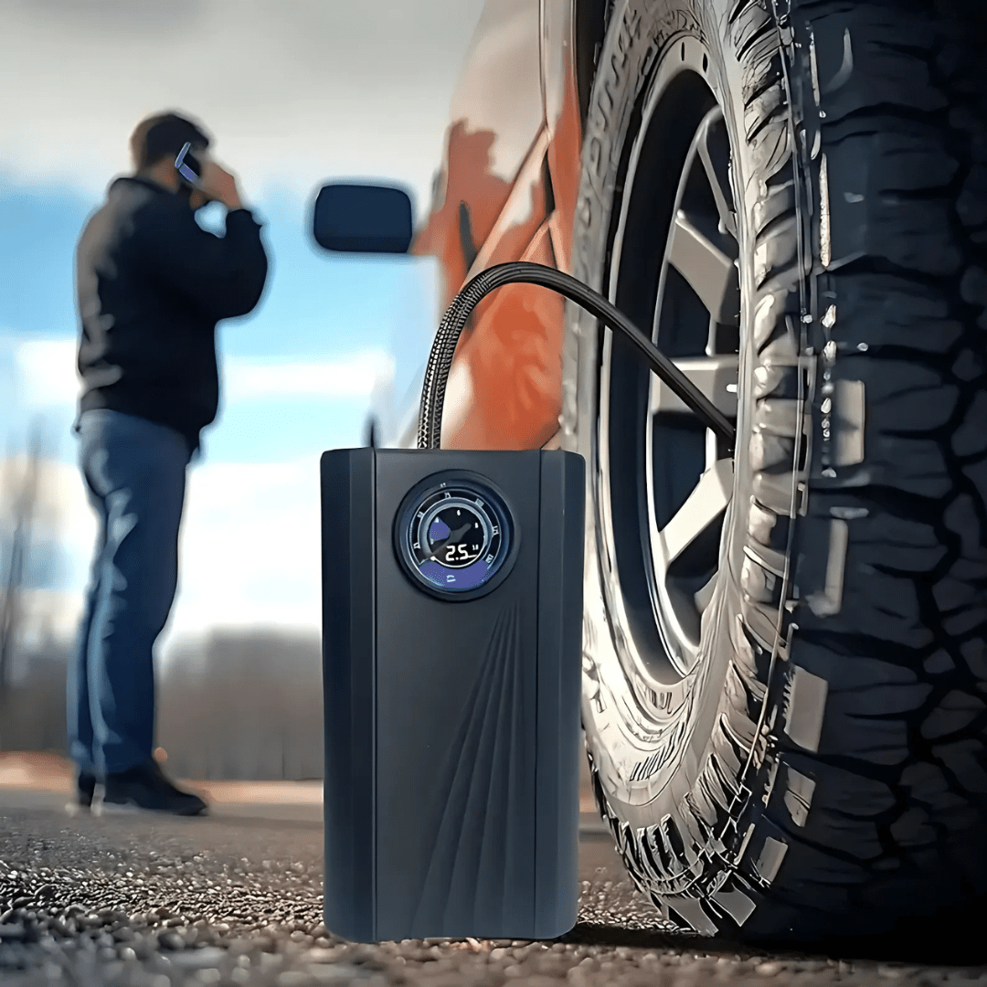 Inflador Compresor Para Auto con Barómetro 12V